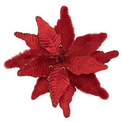 Декоратівній квітка "Пуансетія", червоний, 32см. 2010-051 фото