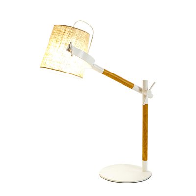 Настольная лампа с белым абажуром и регулируемой ножкой. (ZD025T) ZD025T фото