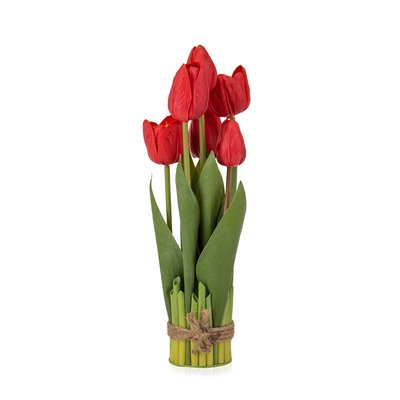 Букет тюльпанів 32 см, червоний 8931-022 фото