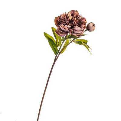Цветок искусственный "Пион с бутоном" дымчато-розовый 8100-041 фото
