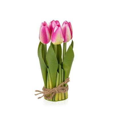 Букет тюльпанів 19 см, рожевий 8931-002 фото
