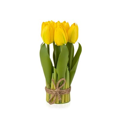 Букет тюльпанів 19 см, жовтий 8931-003 фото