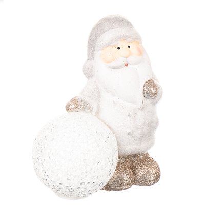 Фигурка светящаяся "Дед Мороз и снежный ком" (серый цвет) 002ND фото