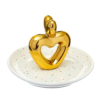 Блюдце для украшенний "Золотое сердце" 015NG фото