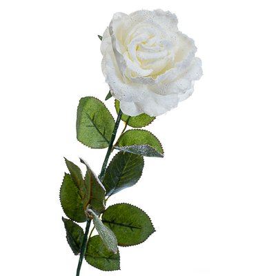 Новогодняя роза 74 см 6008-020 фото