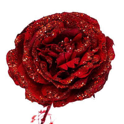 Новогодняя роза 74 см красная 6008-024 фото