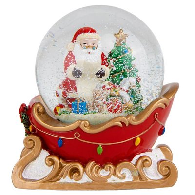 Снежный шар "Санта на санях" 6016-035 фото