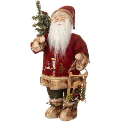 Фигура "Санта с санками", 46 см. 6011-008 фото