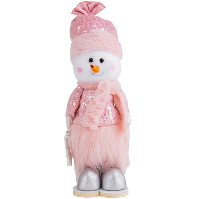 Фігурка "Стильний сніговик", рожева 6014-027 фото