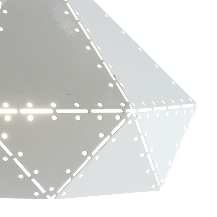 Люстра-подвес белая с полигональной структурой (ZD038A/D400 (white)) ZD038A/D400 (white) фото