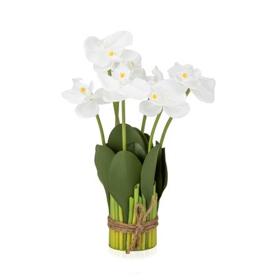 Букет орхідей 33 см, білий 8931-016 фото