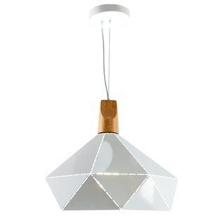 Люстра-подвес белая из металла и дерева 40*35 (ZD038B/D400 (white)) ZD038B/D400 (white) фото