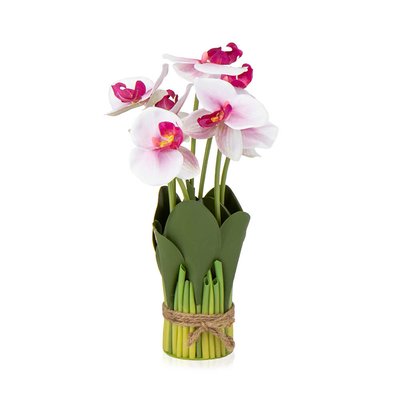 Букет орхідей 33 см, біло-рожевий 8931-017 фото