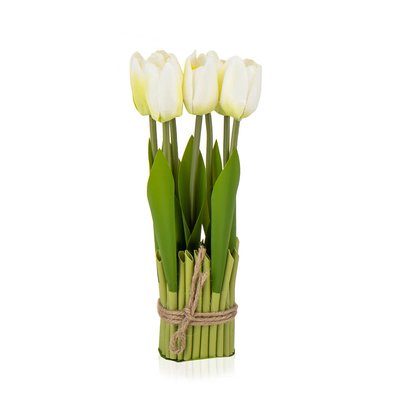 Букет тюльпанів 25 см, білий 8931-008 фото