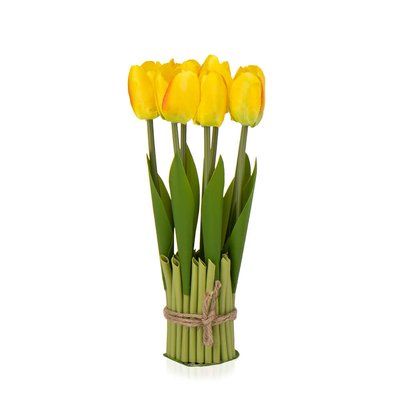 Букет тюльпанів 25 см, жовтий 8931-010 фото