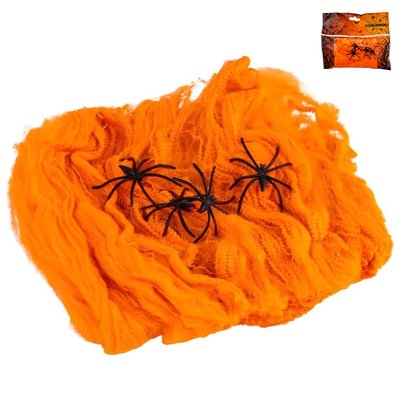 Декор на Хелловін "Павутиння", помаранчеве 9134-004 фото