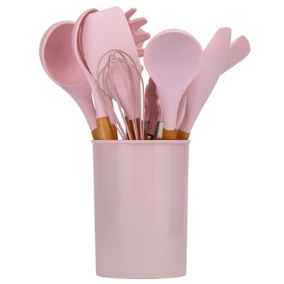 Набір кухонного приладдя з 11 предметів, рожевий 9116-002 фото