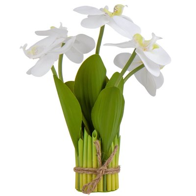 Букет орхідей, білий, 26 см 8921-029 фото