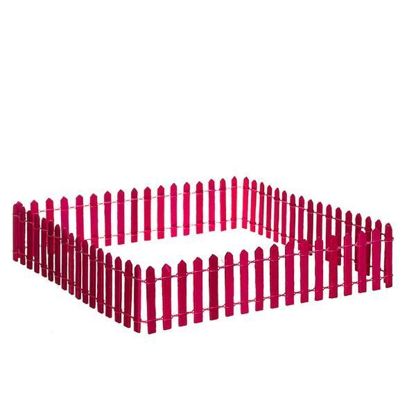 Декоративний парканчик біло-рожевий 90 см 0356J/white-pink фото