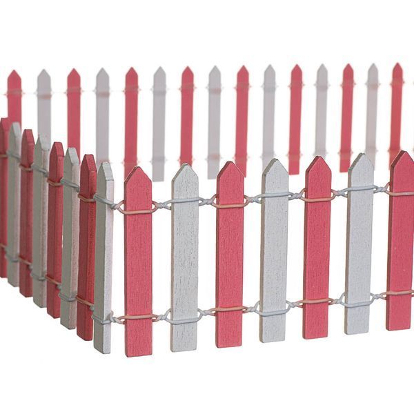 Декоративний парканчик біло-рожевий 90 см 0356J/white-pink фото