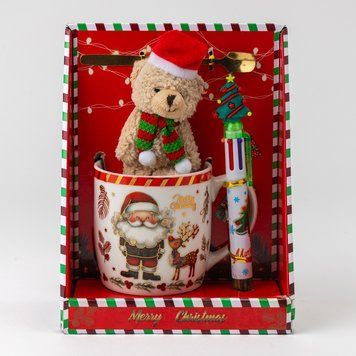 Кружка з іграшкою, ручкою та ложкою "Merry Christmas", 400 мл * Рандомний вибір дизайну 9407-038 фото