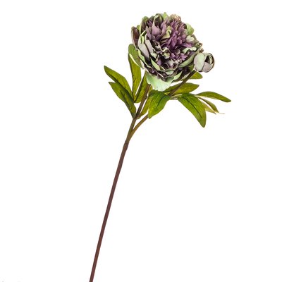 Квітка штучна "Півонія з бутоном", фіолетова 8100-042 фото
