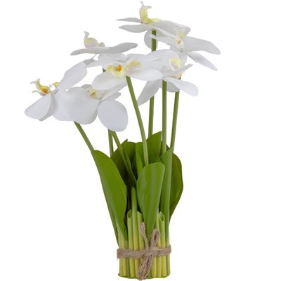 Букет орхідей, білий, 34 см 8921-032 фото