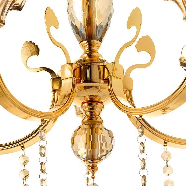 Люстра класична з медовими плафонами OU003/5/gold фото