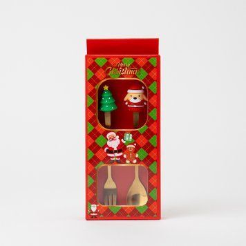 Набір з 2 десертних приборів "Merry Christmas" (ложка та виделка) 9407-042 фото