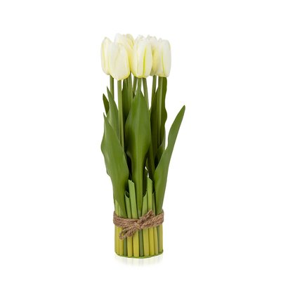 Букет тюльпанів 29 см, білий 8931-004 фото