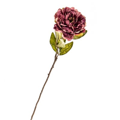 Квітка штучна "Троянда піоноподібна бордова" 2000-017PL фото