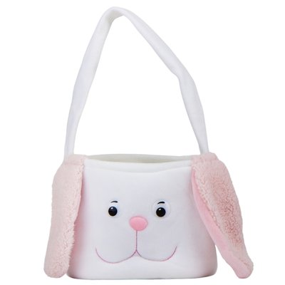Плюшевая корзинка "Кролик", розовая, 30 см 9109-030 фото