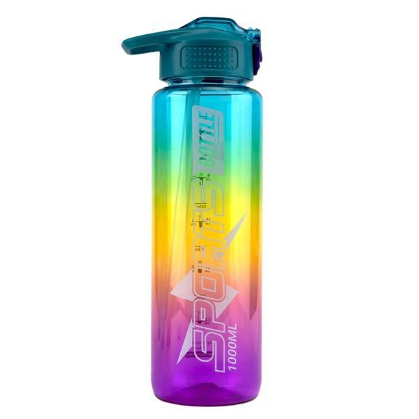 Пляшка для спорту "Rainbow Bottle", 1000 мл * Рандомний вибір дизайну 9212-001 фото