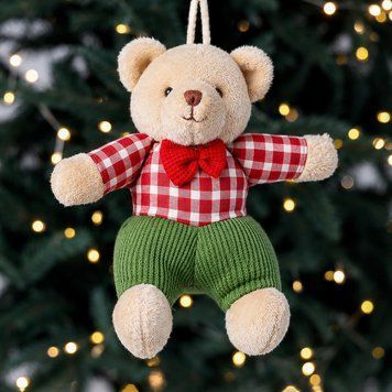 Новогодняя игрушка "Медвежонок", 15 см * Рандомный выбор дизайна 6049-007 фото