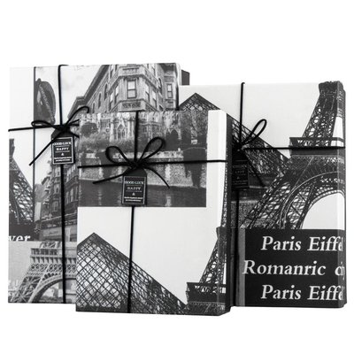 Набір з 3 коробок "Святковий Париж", чорний 9060-013 фото