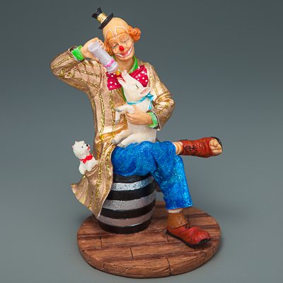 Статуетка "Клоун з поросям" (14 см) 72296AA фото