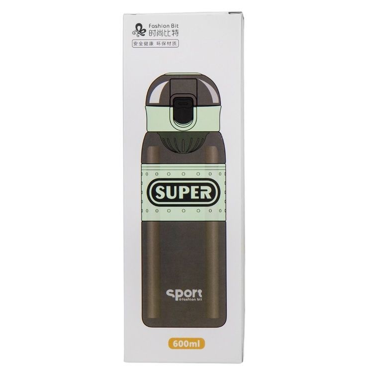 Пляшка для спорту "Super", 600 мл * Рандомний вибір дизайну 9110-001 фото