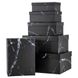 Набір з 6 коробок "Мармур", чорний 9060-015 фото 1