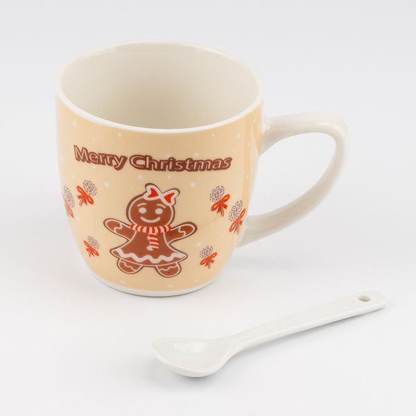 Набір з 2 кружок з ложечками "Merry Christmas", 180 мл 9250-023 фото