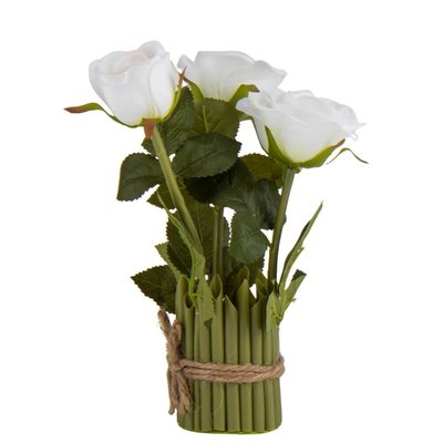 Букет троянд, білий, 23 см 8921-039 фото