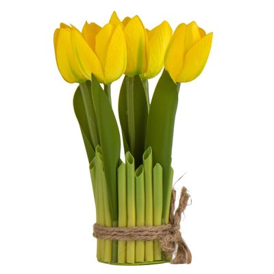 Букет тюльпанів, жовтий, 18 см 8921-007 фото