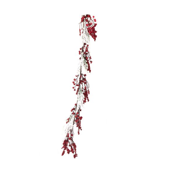 Декоративна гілка "Стиглі зимові ягоди" 140 см 2010-144 фото