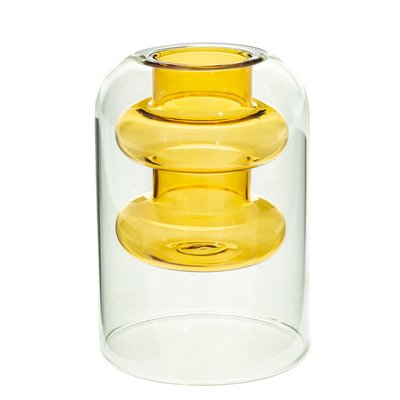 Скляна ваза "Сонячне тепло", 12 см. 8605-022 фото