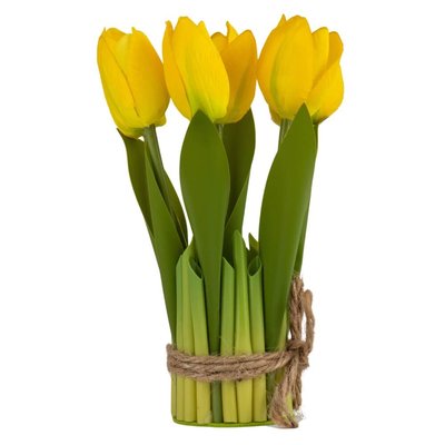 Букет тюльпанів, жовтий, 18 см 8921-010 фото