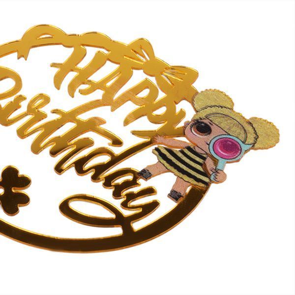 Топер в торт "Happy Birthday" *рандомний вибір дизайну 8820-001 фото