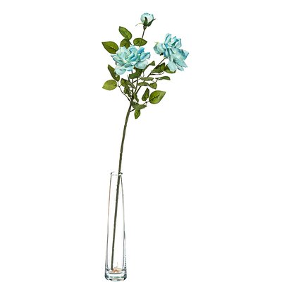 Квітка штучна "Троянда чайна", блакитна 8100-027 фото