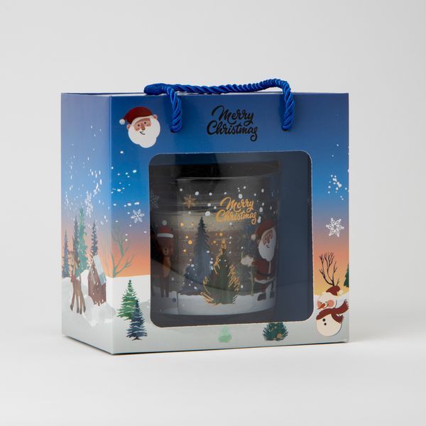 Свічка ароматична у склі &laquo;Merry Christmas&raquo; з ароматом печива * Рандомний вибір дизайну 9407-015 фото