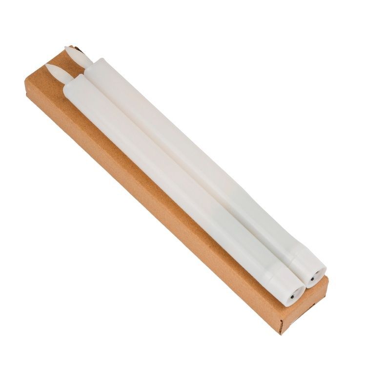 Набор из 2 светодиодных свечей (LED), белый, 26 см 6032-013 фото