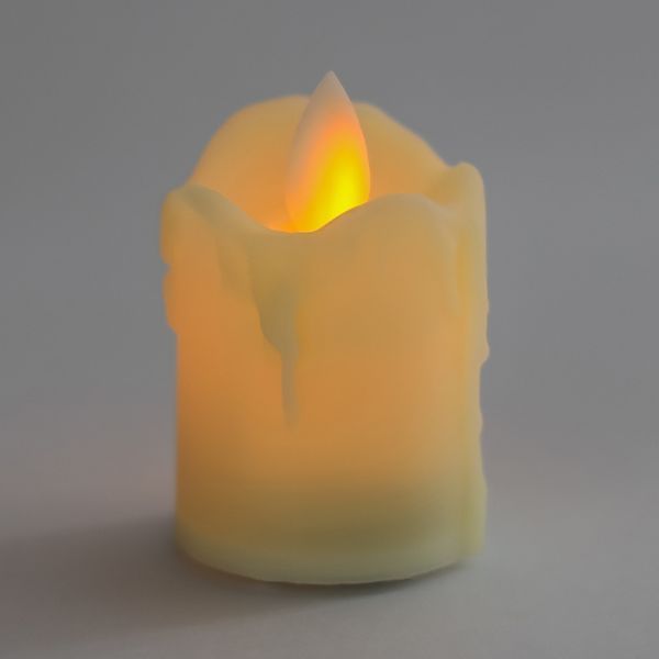 Набор из 3 светодиодных свечей (LED), айвори, 6,2 см 6032-014 фото