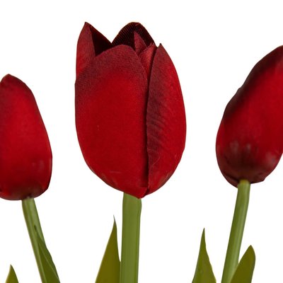 Букет тюльпанів, червоний, 29 см 8921-016 фото